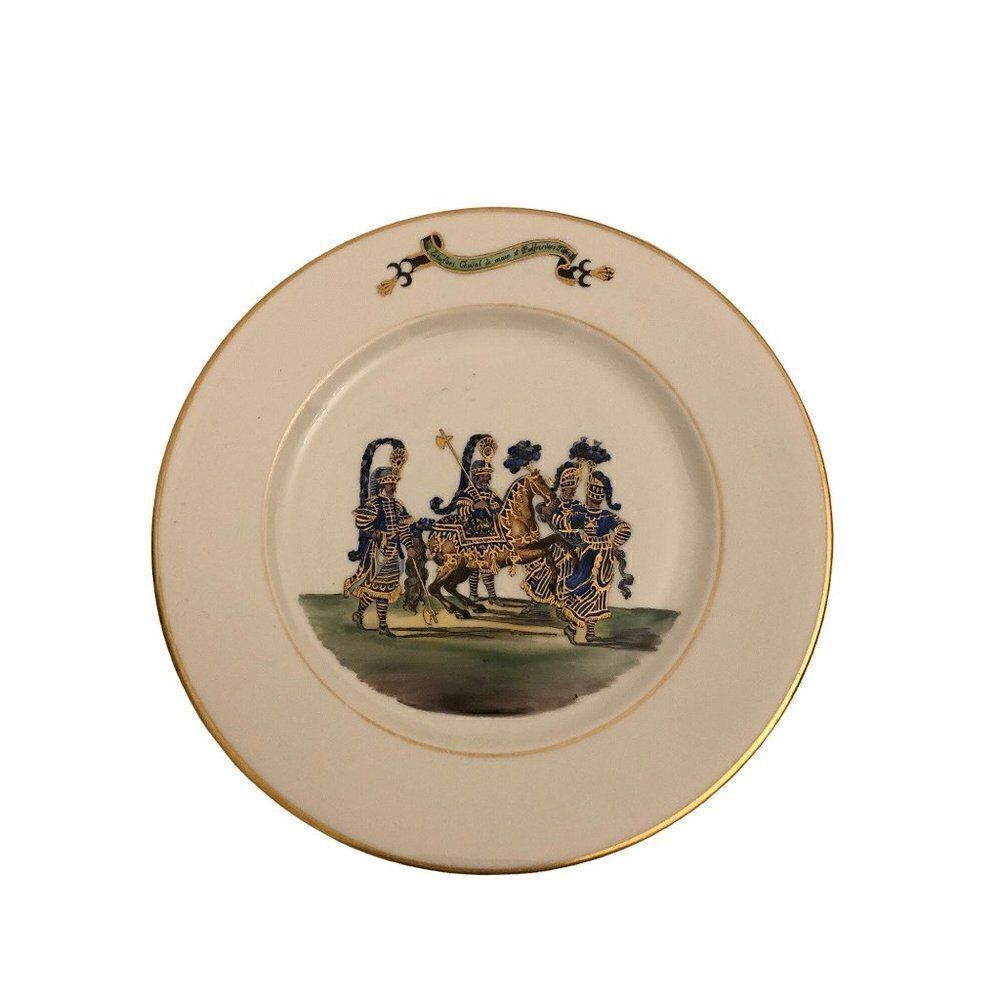 Vintage Black Starr & Frost Gorham Porcelain Plate 10.5”